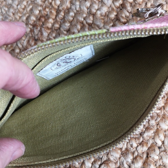 Spartina linen and leather wristlet - Picture 8 of 13